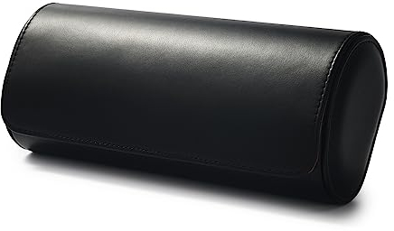 Oirlv Pu Pelle 3 Fessure Scatola Orologi, Scatola porta Orologi Uomo,Per Viaggio,Natale,Anniversario,Compleanno(Nero)