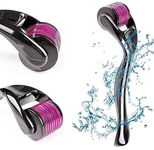 YOUNLEN Derma Roller, Derma Roller 540 Agujas De Titanio, 0.5 MM Dermaroller Cabello,Rodillo Facial, Microneedling Roller,Rodillo Para Barba,Crecimiento De La Barba, Reducir La PéRdida De Cabello