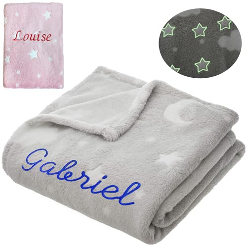 KDO MAGIC Couverture bébé Personnalisée 125x150cm (Gris)