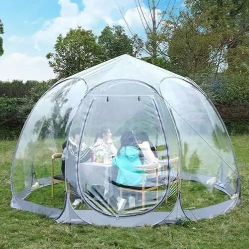 Tenda a Bolle a Cupola, Copertura in PVC da 11,5 Piedi/3,5 m, Casa a Bolle Trasparente per Esterni, Igloo da Giardino Aggiornato con Finestra Trasparente, Capsula Impermeabile per Meteo Trasparente
