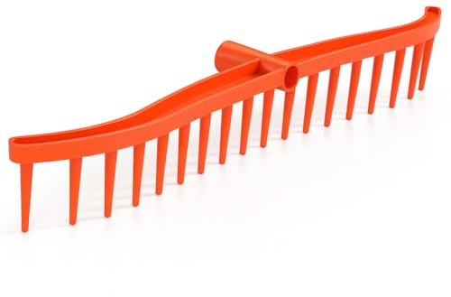 ERPINA® Profi Heurechen 60cm Arbeitsbreite mit 19 Zinken Gartenharke aus bruchfestem Kunststoff - Stabiler Rechen für Heu & Rasen - idealer Rechen für Gartenbesitzer, Landwirte & Tierhalter Harke