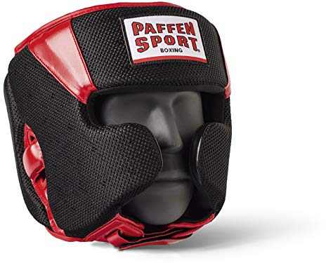 Paffen Sport Star MESH Kopfschutz für das Sparring; schwarz/rot; GR: M/L