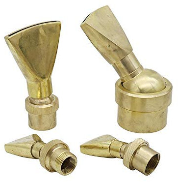 Manguera de jardín Conexión rápida 1 Pc ornamental de cobre amarillo ajustable en forma de abanico Fuente de Boquillas 1/2 3/4 1 2 pico de pato Jet Columna del paisaje del jardín de riego