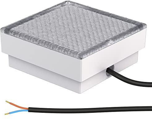 ledscom.de LED Pflasterstein Bodeneinbauleuchte CUS für außen, IP67, eckig, 15 x 15cm, kaltweiß