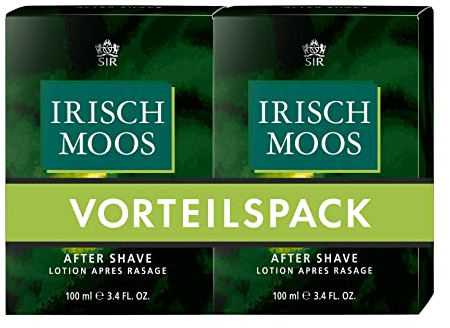 Sir Irisch Moos® | Vorteilspack: After Shave Lotion - unvergleichlich männlichen Duft - entspannt und belebt die Haut - verhindert Rasurbrand | 2x 100g After Shave Lotion