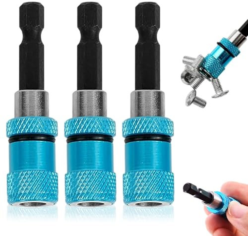 3 inserti per cartongesso, attacco esagonale da 1/4 pollici, attacco rapido magnetico, avvitatore per cartongesso, punta magnetica, supporto per cacciavite, supporto per punte magnetiche