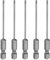 sourcing map 5pcs SL2 Magnetic Slotted Screwdriver Bits 2mm S2 Steel Flat Head Screwdriver Bit 1/4 Hex Shank Industrial Grade Screw Driver Drill Bits 3 Long for Remove Fastening Screws