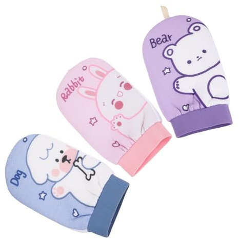 VINTORKY 3stücke Peeling-handschuhe Für Körper Peeling Waschbar Entfernung Abgestorbener Haut Badezubehör Kompakt Und Tragbar