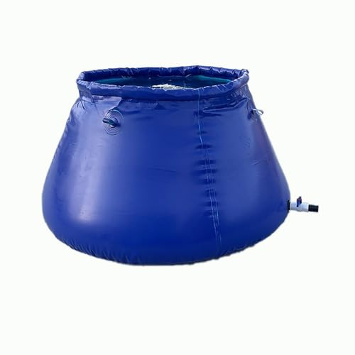 TRUNXUCL Collapsible Water Tank Water Storage Barrel Kit Rainwater Collection Barrel Rain Catcher(Blue,3x2x1m/9.8x6.6x3.3ft)