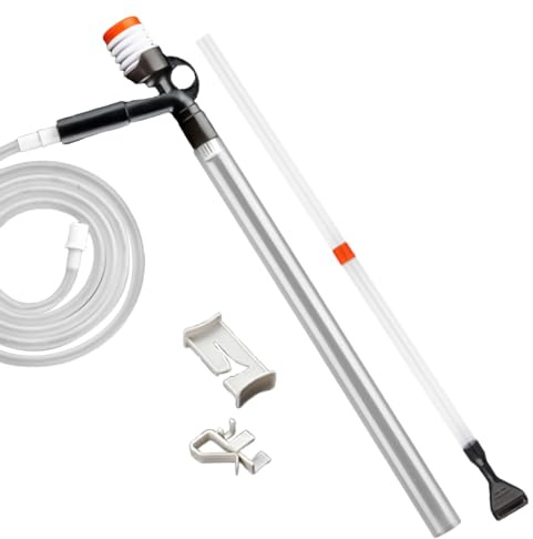 Aspirapolvere Per Acquario – Kit Di Pulizia | Pompa Per Lavaggio Sabbia Con Raschietto Per Vetro | Pratico Pulitore Per Acquari, Aspirazione E Piante Acquatiche Per Pesci Di Facile Manut