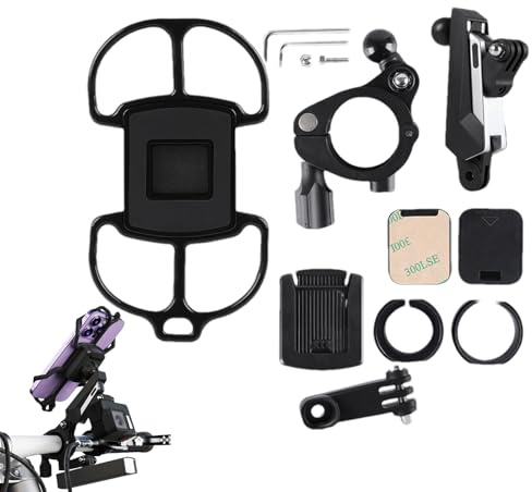 Uonguon Supporto per smartphone da bicicletta, universale, regolabile, per manubrio – per navigazione, GPS, registrazione video, streaming live e videochiamate
