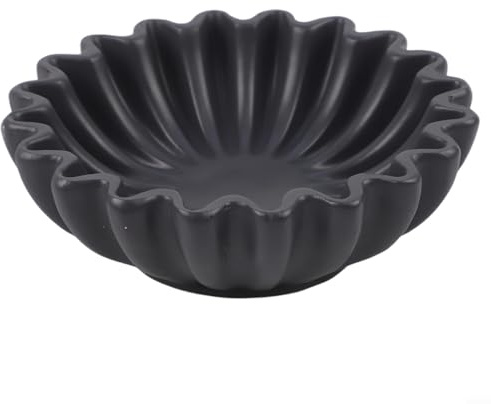 Ciotola decorativa per la casa, decorazione per tavolino da caffè medio, in resina, decorazione per libreria, accessorio per tavolo consolle, stile soggiorno, contenitore moderno ed elegante (nero, S)