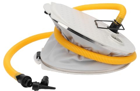 Ausla Pompa a Pedale Pompa Manuale in Plastica da 9 Pollici con Adattatore HR e Tubo da 5 Piedi Gonfiaggio a Doppia Azione Sgonfiaggio per Gommoni Kayak Salvagenti Letti