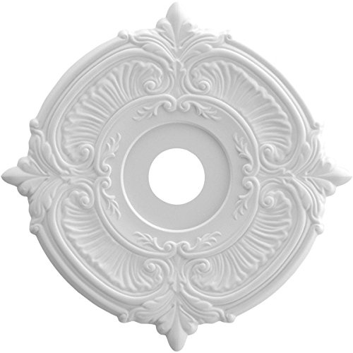 Ekena Millwork CMP22AT Attica Thermoformed PVC Ceiling Medallion (Fits Canopies up to 7 3/4), 22OD x 3 1/2ID x 1P