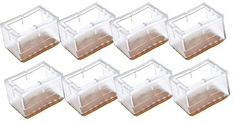 Qplcdg 8 x Stuhlbeinkappen Silikon,Fußboden Stuhlbein Schutz Öffnungs Caps Möbel Tischabdeckung Furniture Table Chair Legs Feet Covers Pads Protectors-Größe optional (8 Stück 5#)