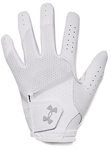 Under Armour Women's Iso-Chill Golf Glove, 100 White, LSM