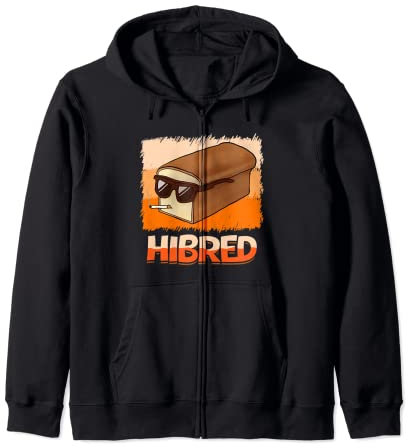 Hibred Baking Flour Rolling Pin Cake Smoking Bread Zip Hoodie