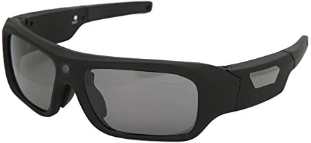ciciglow Lunettes de Caméra HD 4K, Lunettes de Vidéo de Sport, Enregistreur Vidéo HD avec 4 Lentilles Polarisantes, avec Prise de Photos et Audio, pour Intérieur/extérieur