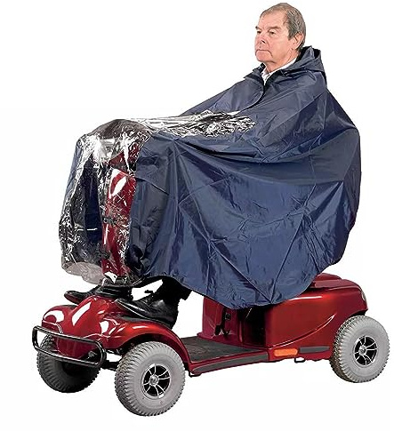Funda impermeable para patinete de movilidad, poncho de lluvia universal resistente al viento, impermeable, para sillas de ruedas, movilidad, scooters eléctricos y actividades al aire libre
