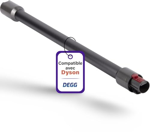 DEGG Tube télescopique - Compatible avec aspirateurs Dyson V7, V8, V10, V11 et V15, Tube d’extension 32mm, Tube d’aspiration Pièces de rechange, Accessoires d’aspirateur - Couleur: Gris Foncé