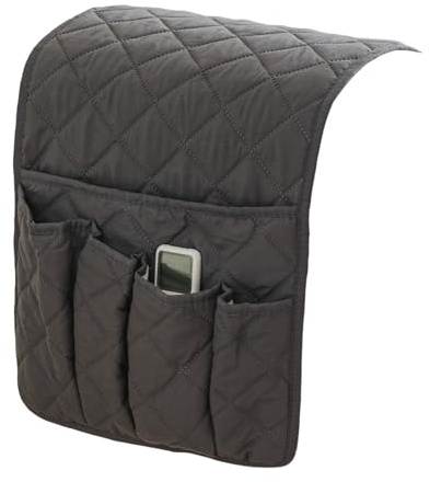 siduytin Organisateur de Fauteuil, Sac de canapé, Rangement canapé Nocturne Grande capacité et Propre, idéal pour Les Livres, Les Magazines, la télécommande et, Gris, 32 * 86cm