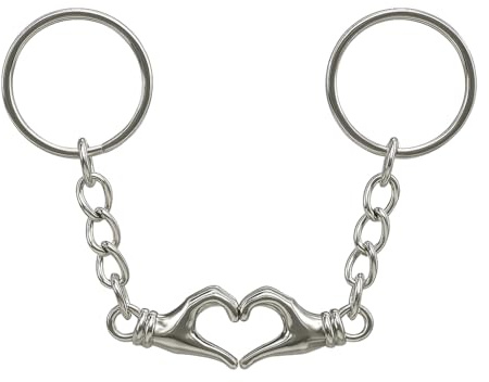 DONWOIE Heart Keyring – Couple Keychain Bag Charms for Women, Love Key Rings Gifts for Lovers & Partners BoyFriend,Girlfriend