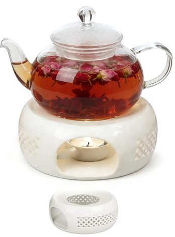 Teapot Warmer Base,Ceramic Teapot Warmer, for Keeping Tea Warm and Heating Water