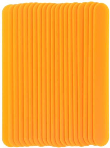 BELLIFFY Depresores Linguales de Plástico Naranja 20 Unidades para Entrenamiento Oral Pediátrico Espátulas Linguales Ergonómicas Resistentes y Fáciles de Limpiar para Exámenes Bucales