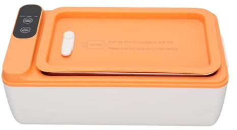 Annadue Cordless Electric Lunch Box Efficiently Heats Food for Work Travel 1L 304 Stainless Steel Portable Food Warmer for On the Go (White)