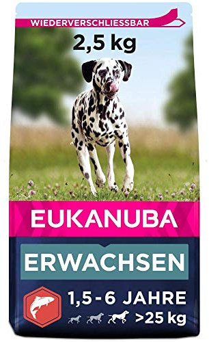 Eukanuba Komplett torrfoder för vuxna stora och gigantiska raser med lax och korn 2,5 kg