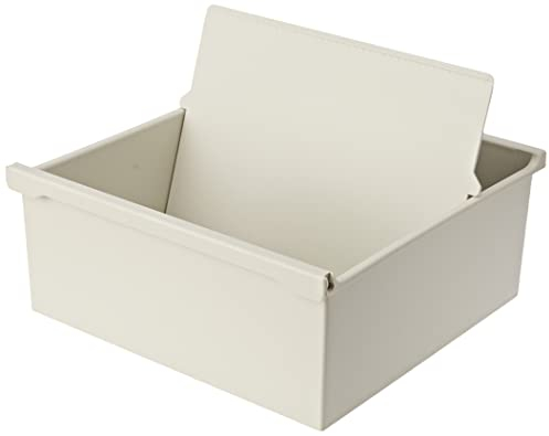 Exacompta 57340D Karteikassette Karteitrog DIN A5 quer. Aus Recycling-Kunststoff mit 1 Trennplatte für bis zu 600 Karteikarten lichtgrau Blauer Engel Karteikasten