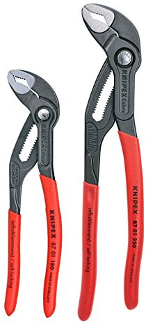 KNIPEX Tools - Juego de 2 alicates Cobra (87 01 180 y 87 01 250) (003120V01US)