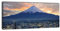 wandmotiv24 Leinwandbild Panorama Nr. 416 Yokohama 100x40cm, Keilrahmenbild, Bild auf Leinwand, Japan Küste Fuji