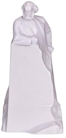 German Philosopher Socialist Karl Marx Marble Bust Statue Sculpture 15 cm white