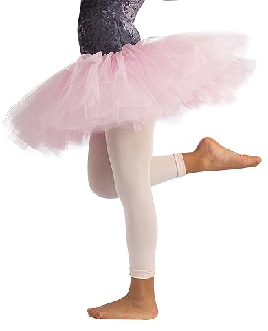 CALZITALY Pack 1 oder 2 Paare - Mädchen Tanz Leggings, Ballett Leggings, Ballet Footless Tights, Schwarz, Rosa, 4-6, 8-10, 12-14 Jahre, 60 Den, Made in Italy (8-10 Jahre, Rosa)