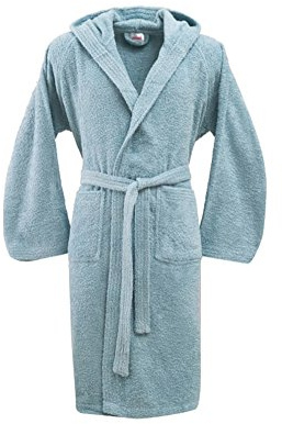 ACCAPPATOIO BASSETTI SKY UOMO DONNA CON CAPPUCCIO TAGLIA S SPUGNA DI PURO COTONE 370gr/m²