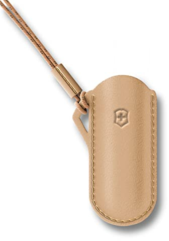 Victorinox Leather Pouch, For Swiss Army Knives Small, Pouch Including Strap, Beige