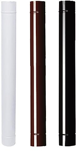 1PEZZO TUBO SMALTATO PER STUFE cm 50 ø 12 marrone