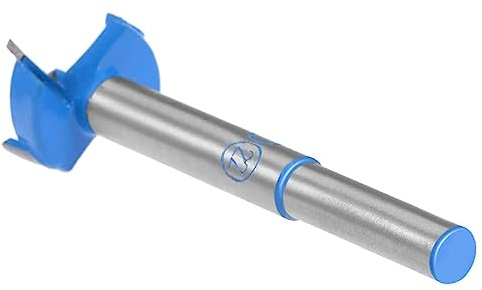 TOP-VIGOR 22mm Forstner Drill Bit, Tungsten Carbide Wood Auger Drill Bit Hole Saw Opener for Woodworking Hinge Hole Drilling Boring Bit Cutter Blue