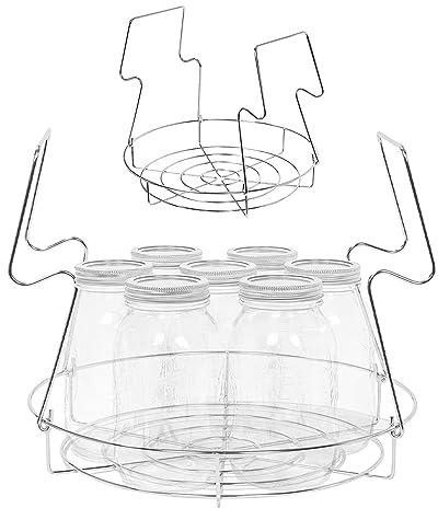 Canner Rack, Storage Pot Preserving Stand, Rust-proof Steam Tray for Baking Canned Food Cooking Steaming Lifts Food in Pots, Pressure Cooker, Round Cake Mold, Canning Accessories Novent