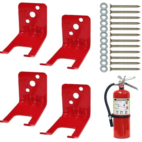 Feuerlöscher-Halterung für bis zu 4,5 kg Ext. - Universalhalterung mit Ventilkörperschlitzen Perfekt für trockene Chemikalien und Wasserlöscher.