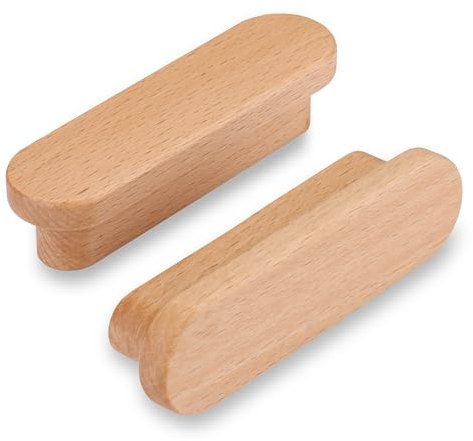 SYZOW 6 Pieza de mango de Gabinete de madera 96mm agujero Centro cajón de madera mango de Gabinete de cocina