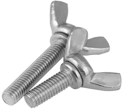 KSeSii Lot de 2 vis à Main galvanisées à Papillon M4 M5 M6 M8 M10 en Acier Inoxydable 304/316, vis à Oreilles à Griffes for Serrage à la Main(M8x60)