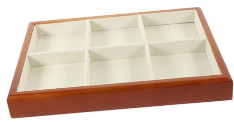 BUGUUYO Présentoir À Bijoux en Bois Artisanal Support Organisateur Multifonctionnel pour Colliers Boucles Doreilles Plateau De Rangement