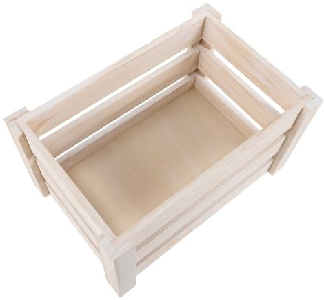 FONDOTIN Caja De Almacenamiento De Madera Cesto Ropa Soporte Para Artículos Para Guardar Ropa El Hogar Para Organizar Juguetes El Cuarto De Uso Salas De Estar o Armarios