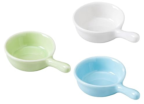 Kisangel 3piezas Tazón De Comida Cerámica para Hámsteres Cuencos Pequeños Lavables para Mascotas Comedero para Ardillas y Cobayas Casa o Jaula