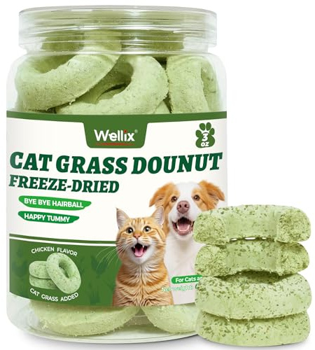 Wellix Cat Grass Treats - Freeze-Dried Donut for Cats & Dogs - 85g