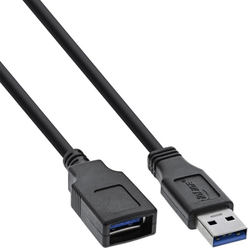 InLine 35605 USB 3.0 Kabelförlängning, A-kontakt/Uttag, 0,5 m, Svart