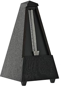 Wittner Metronom Taktell Pyramidform System Maelzel Serie 800 - Massivt trähus - Utan klocka - Ek svart matt - Mekanisk uppvridning - Inga batterier behövs - Tillverkad i Tyskland