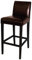 Bolero Faux Leather High Bar Stool with Full Back 1030X440X540mm Dark Brown
